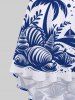 Coconut Tree Conch Sailboat Sea Print Plus Size Matching Hawaii Beach Outfit For Couples -  