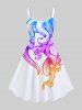 Colorful Ombre Octopus Print Plus Size Matching Hawaii Beach Outfit For Couples -  