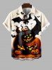 Ensemble Costume D'Halloween pour Couples en Forme de Chauve-souris Citrouille Grande Taille - Beige 