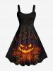 Ensemble de Costume D'Halloween Lanterne de Citrouille Feuille 3 Pièces Grande Taille à Paillettes pour Couples - Noir 