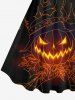 Ensemble de Costume D'Halloween Lanterne de Citrouille Feuille 3 Pièces Grande Taille à Paillettes pour Couples - Noir 