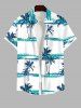 Coconut Tree Tie Dye Sea Print Plus Size Matching Hawaii Beach Outfit For Couples -  