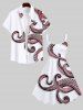 Plus Size Octopus Print Hawaii A Line Tank Dress -  
