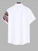 Plus Size Octopus Print Hawaii Button Pocket Shirt For Men -  