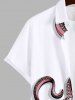 Plus Size Octopus Print Hawaii Button Pocket Shirt For Men -  