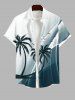 Coconut Tree Bird Ombre Colorblock Light Beam 3D Print Plus Size Matching Hawaii Beach Outfit For Couples -  