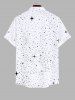 Plus Size Squid Spotted Stars Print Hawaii Sea Creatures Button Pocket Shirt For Men -  