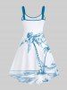 Plus Size Coconut Tree Seascape Hammock Print Hawaii Tank Dress -  