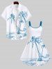 Plus Size Coconut Tree Seascape Hammock Print Hawaii Tank Dress -  