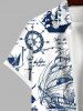Navigation Sailboat Anchor Compass Newspaper Cruise Print Plus Size Matching Beach Outfit For Couples -  