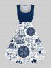Navigation Sailboat Anchor Compass Newspaper Cruise Print Plus Size Matching Beach Outfit For Couples -  