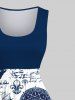 Navigation Sailboat Anchor Compass Newspaper Cruise Print Plus Size Matching Beach Outfit For Couples -  