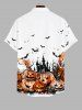 Costume D'Halloween pour Couples en Forme de Château et Citrouille Grande Taille - Blanc 