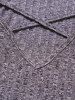 Textured Crisscross Top O Ring Mock Button Long Sleeve Pullover Hooded Knitted Top -  