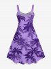 Plus Size Coconut Tree Print Hawaii Tank Dress -  