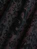Plus Size Dragon Flowers Flocking Mesh PU Leather Patchwork Lace Up Grommets Tank Dress -  