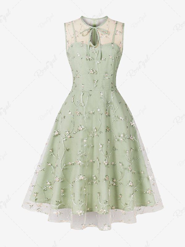 ANDRÉSD key neck embroidery dress key neck embroidery dress | ANDRESD