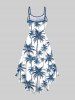 Coconut Tree Print Plus Size Matching Hawaii Beach Outfit For Couples -  