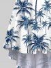 Coconut Tree Print Plus Size Matching Hawaii Beach Outfit For Couples -  