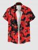 Hibiscus Flowers Print Plus Size Matching Hawaii Beach Outfit For Couples -  
