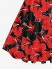 Hibiscus Flowers Print Plus Size Matching Hawaii Beach Outfit For Couples -  