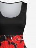Hibiscus Flowers Print Plus Size Matching Hawaii Beach Outfit For Couples -  