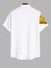 Plus Size Octopus Pineapple Print Hawaii Button Pocket Shirt For Men -  