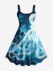 Octopus Ombre Sea Print Plus Size Matching Beach Outfit For Couples -  
