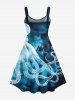 Octopus Ombre Sea Print Plus Size Matching Beach Outfit For Couples -  