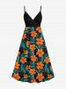 Tropical Leaf Hibiscus Flowers Print Plus Size Matching Hawaii Beach Outfit For Couples -  