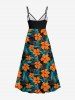 Tropical Leaf Hibiscus Flowers Print Plus Size Matching Hawaii Beach Outfit For Couples -  