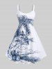 Coconut Tree Sea Mountain Box Print Plus Size Matching Hawaii Beach Outfit For Couples -  
