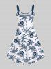 Tropical Leaves Floral Coconut Tree Print Plus Size Matching Hawaii Beach Outfit For Couples -  