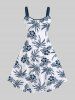 Tropical Leaves Floral Coconut Tree Print Plus Size Matching Hawaii Beach Outfit For Couples -  
