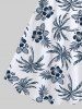 Tropical Leaves Floral Coconut Tree Print Plus Size Matching Hawaii Beach Outfit For Couples -  
