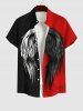Halloween Costume Wings Ink Painting Colorblock Print Plus Size Matching Set For Couples -  