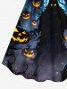 Halloween Costume Pumpkin Wizard Tree Midnight Print Plus Size Matching Set For Couples -  