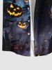 Halloween Costume Pumpkin Wizard Tree Midnight Print Plus Size Matching Set For Couples -  