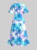 Tie Dye Ombre Tropical Coconut Tree Print Plus Size Matching Hawaii Beach Outfit For Couples -  