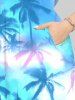 Tie Dye Ombre Tropical Coconut Tree Print Plus Size Matching Hawaii Beach Outfit For Couples -  
