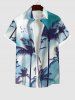 Coconut Tree Bird Ombre Light Beam 3D Print Plus Size Matching Hawaii Beach Outfit For Couples -  