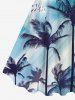 Coconut Tree Bird Ombre Light Beam 3D Print Plus Size Matching Hawaii Beach Outfit For Couples -  