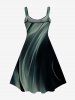 Coconut Tree Ombre Light Beam 3D Print Plus Size Matching Hawaii Beach Outfit For Couples -  