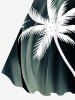 Coconut Tree Ombre Light Beam 3D Print Plus Size Matching Hawaii Beach Outfit For Couples -  