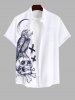 Costume D'Halloween pour Couples en Forme de Toile D'araignée et Lune Grande Taille - Blanc 