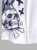 Costume D'Halloween pour Couples en Forme de Toile D'araignée et Lune Grande Taille - Blanc 