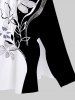 Floral Leaves Two Tone Print Plus Size Matching Hawaii Beach Outfit For Couples -  
