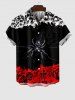 Halloween Costume Skeleton Spider Fire Flame Print Plus Size Matching Set For Couples -  
