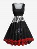 Halloween Costume Skeleton Spider Fire Flame Print Plus Size Matching Set For Couples -  
