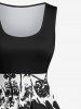Halloween Costume Skeleton Spider Fire Flame Print Plus Size Matching Set For Couples -  